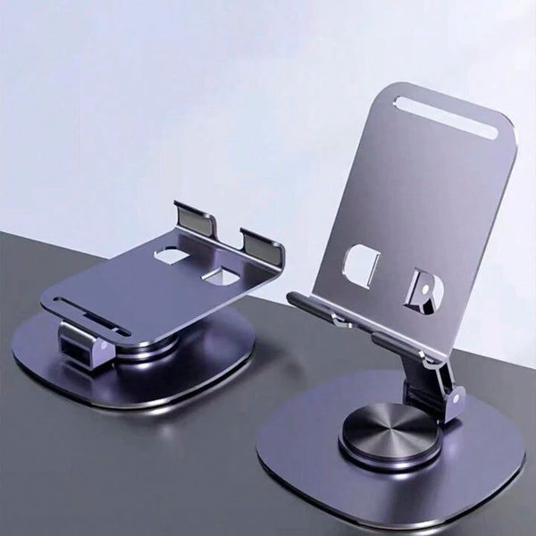360° Rotating Phone Holder for Desk – Portable & Foldable Cell Phone Stand for Office & Kitchen for All Devices (Mobile Phones, iPad, Nintendo Switch)