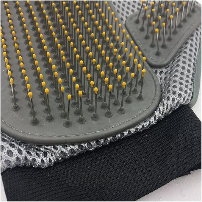 Stainless Steel Pet Grooming Gloves – Gentle Deshedding Brush for Dogs & Cats (1 Pair)