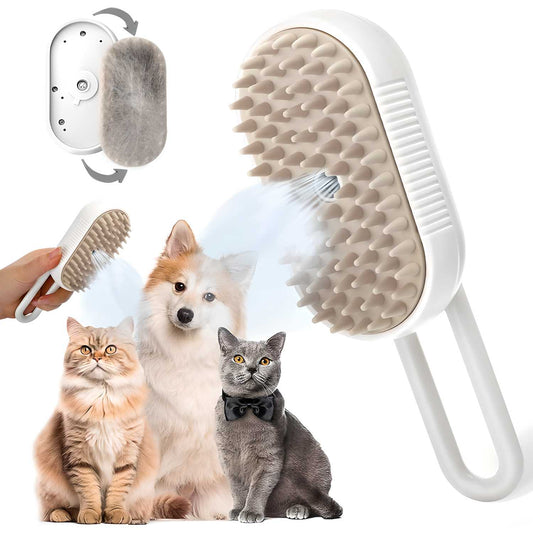 Steam Brush for Dog & Cat | Steamy Grooming Brush for Pets