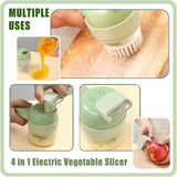 4 in 1 Portable Electric Vegetable Cutter Set – Wireless Food Processor & Electric Food Chopper