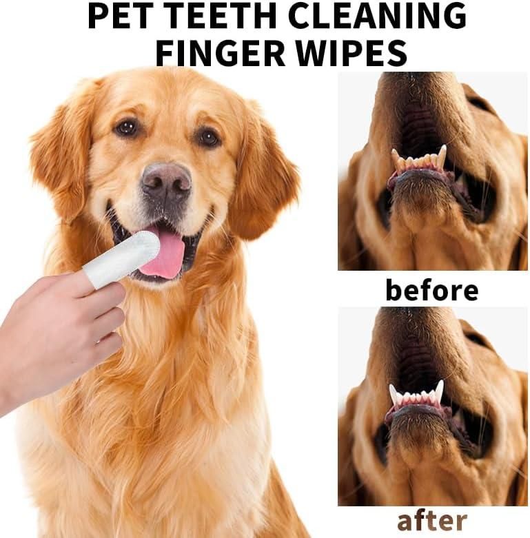 Disposable Dental Finger Wipes for Pets (50 Counts)
