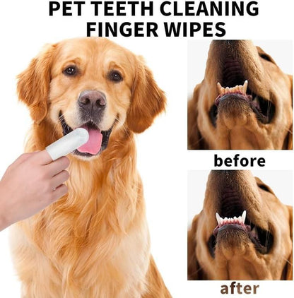 Disposable Dental Finger Wipes for Pets (50 Counts)