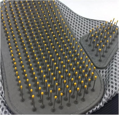 Stainless Steel Pet Grooming Gloves – Gentle Deshedding Brush for Dogs & Cats (1 Pair)