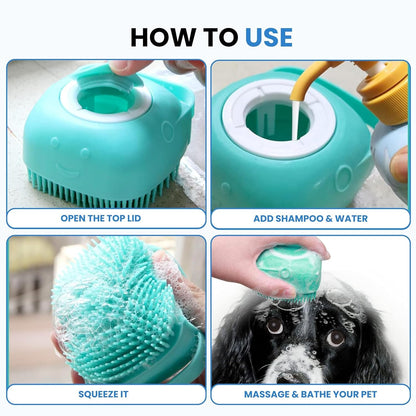 Pet Grooming Kit – Hair Remover Comb + Flea Comb + Shampoo Brush + Nail Clippers